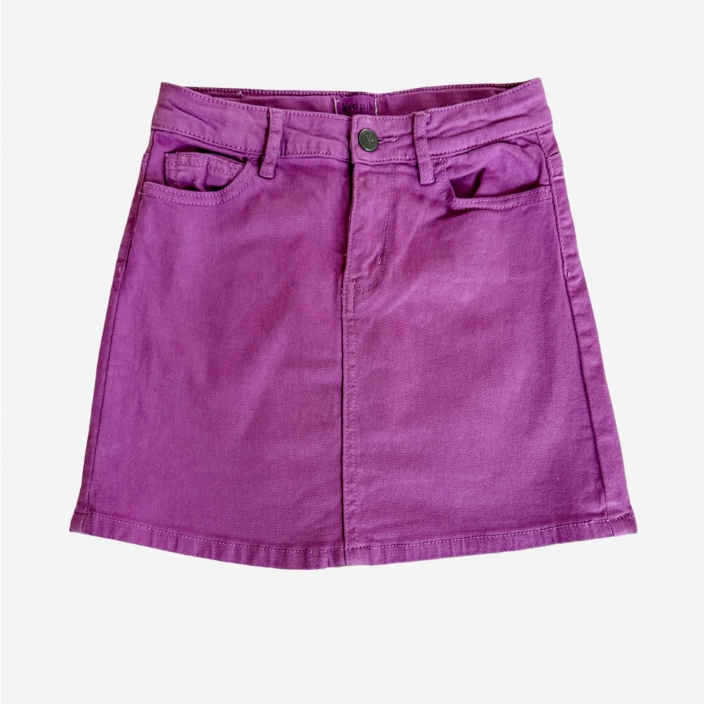 Vibrant Purple Kids Denim Skirt